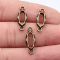 21x8mm 0.74g Antique Bronze Zinc Alloy Oval Ring Connector Charm for Bracelet Necklace DIY Jewelry