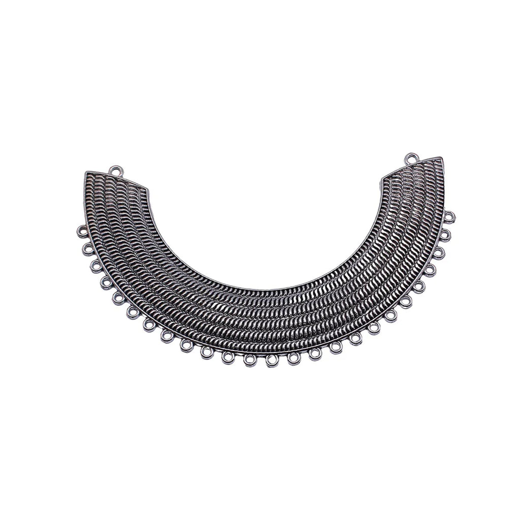 128x74mm 34.4g Antique Silver Zinc Alloy Statement Connector Charm for DIY Necklace Jewelry Making