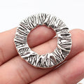 41x40mm 11.5g Multicolor Zinc Alloy Wavy Wrinkled Ring Charm Pendant for Necklace Earring Jewelry Making