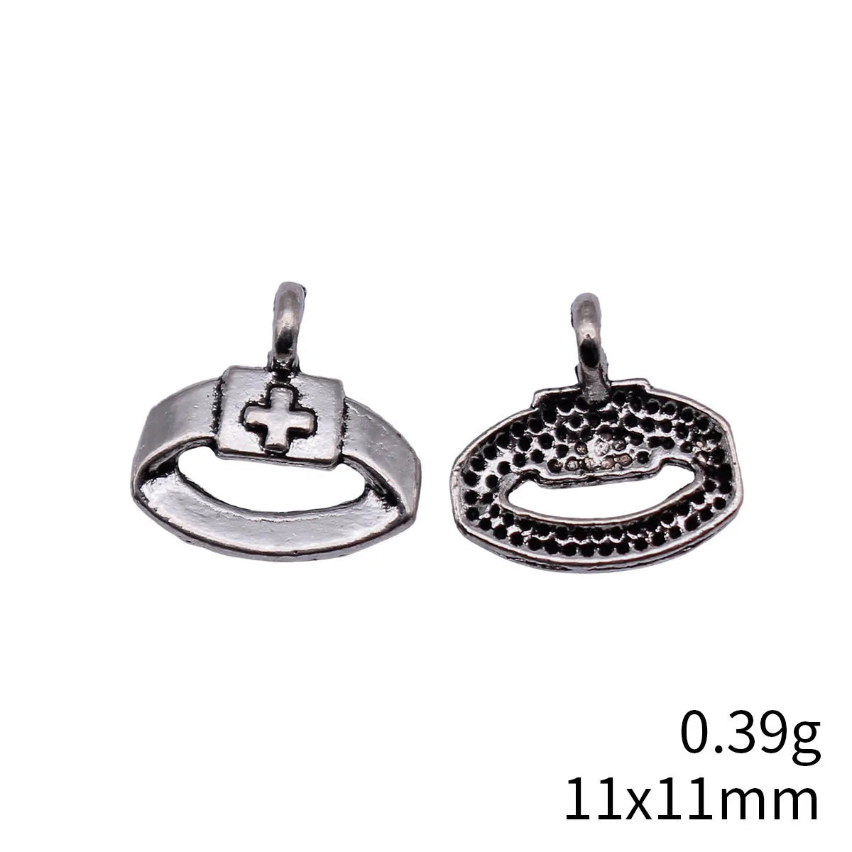 11x11mm 0.39g Antique Silver Zinc Alloy Nurse Hat Nurse Cap Charm Pendant for DIY Necklace Bracelet Jewelry