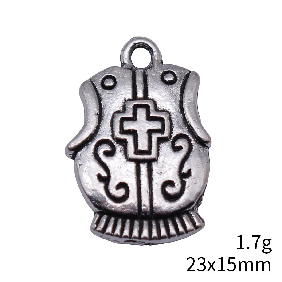 23x15mm 1.7g Antique Silver Zinc Alloy Armor Charm Pendant for DIY Necklace Bracelet Jewelry Making