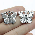 27x22mm 3.3g Antique Silver Zinc Alloy Fish Butterfly Charm Pendant for Bracelet Necklace DIY Making