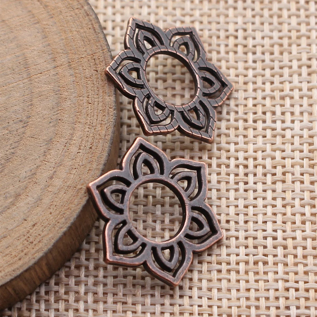 21x19mm 1.3g Multicolor Zinc Alloy Hollow Geometric Pattern Connector Charm for DIY Earrings Jewelry