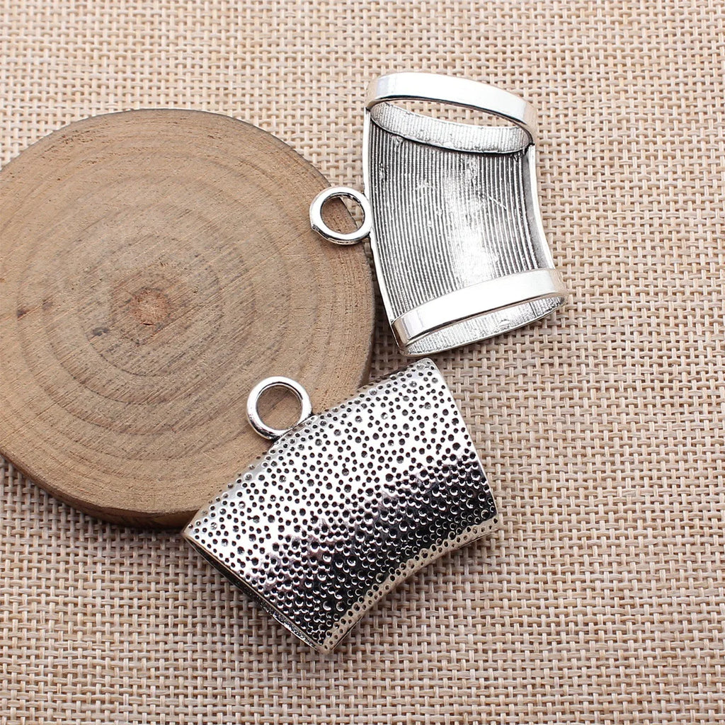 43x36x15mm 8g Antique Silver Zinc Alloy Dotted Scarf Buckle Jewelry Findings for DIY Accessories