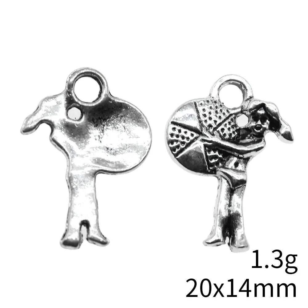 20x14mm 1.3g Antique Silver Zinc Alloy Beach Girl Charm Pendant for DIY Necklace Bracelet Jewelry