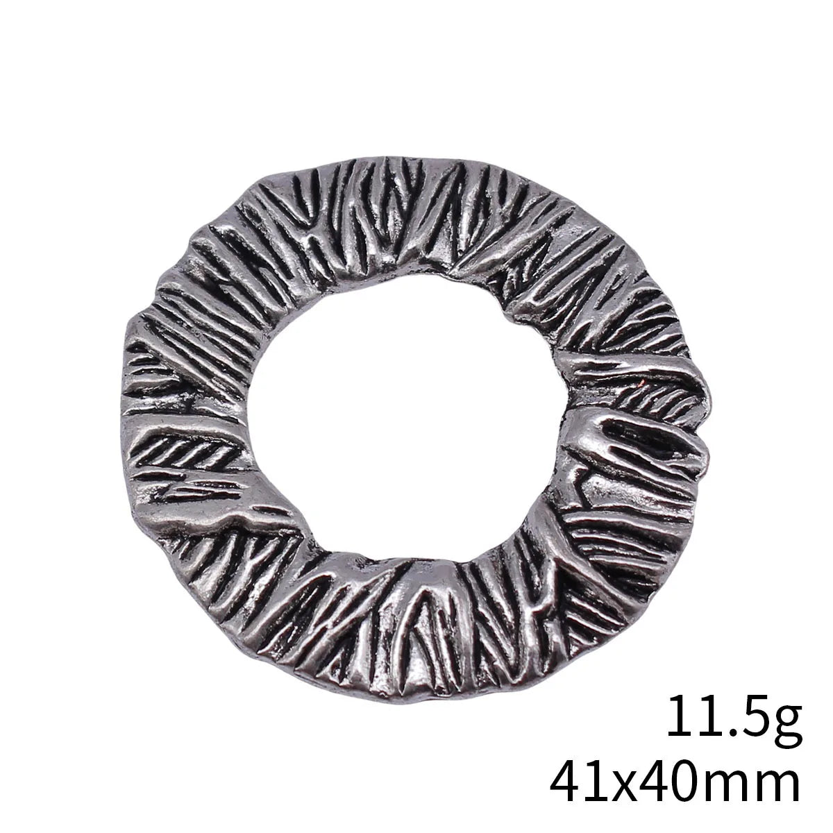 41x40mm 11.5g Multicolor Zinc Alloy Wavy Wrinkled Ring Charm Pendant for Necklace Earring Jewelry Making