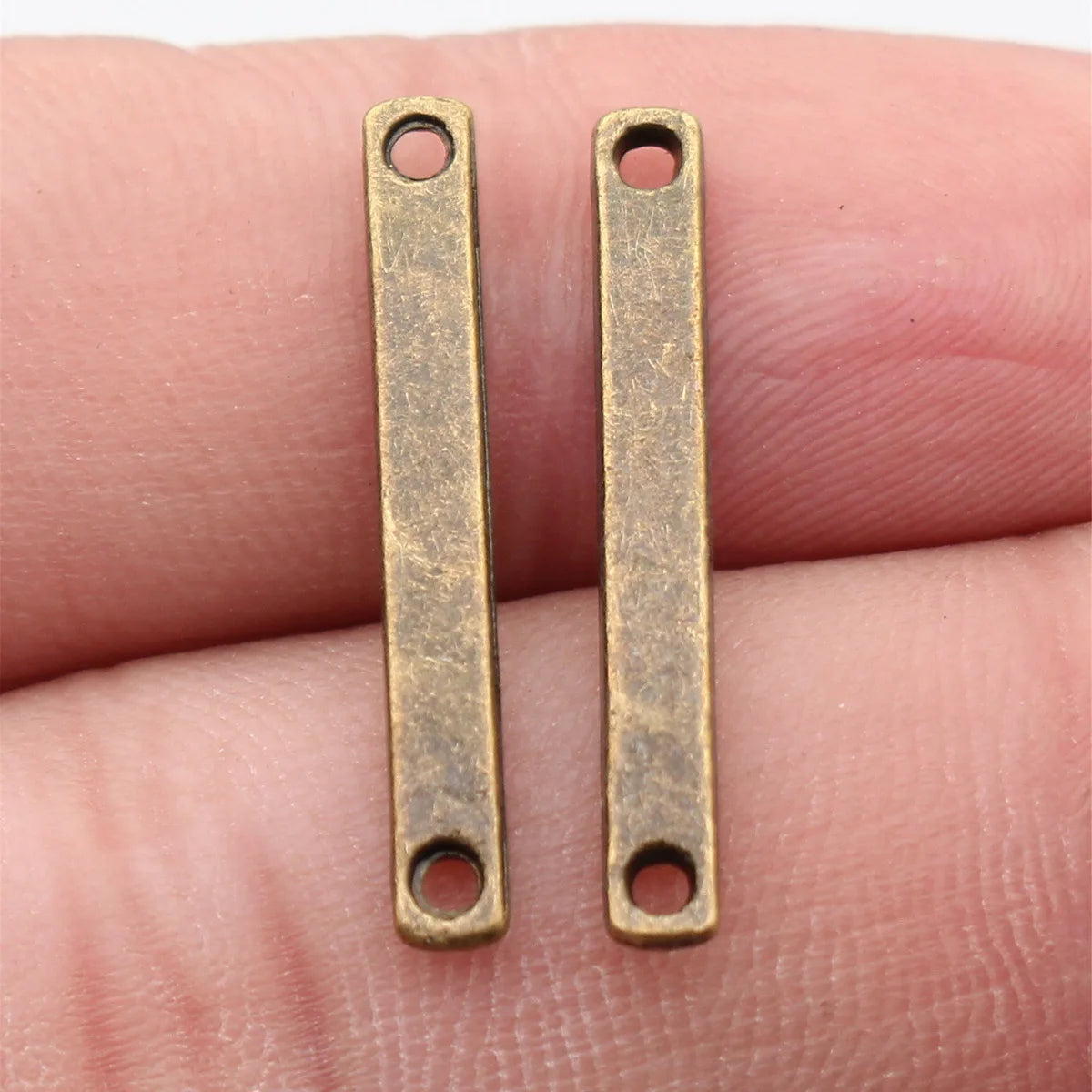 26x3.3x2mm 0.91g Antique Bronze Zinc Alloy Long Bar Connector Charm for DIY Bracelet Necklace Making