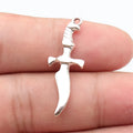35x13mm 1.9g Antique Silver Zinc Alloy Knife Charm Pendant for DIY Punk Necklace Jewelry Making