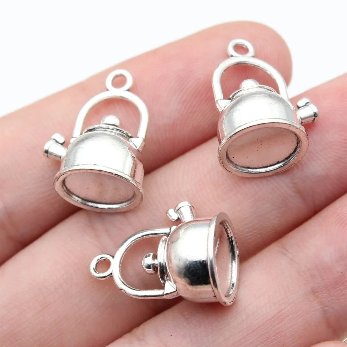 18x14x12mm 4.1g Antique Silver Zinc Alloy 3D Kettle Charm Pendant for DIY Necklace Bracelet Making