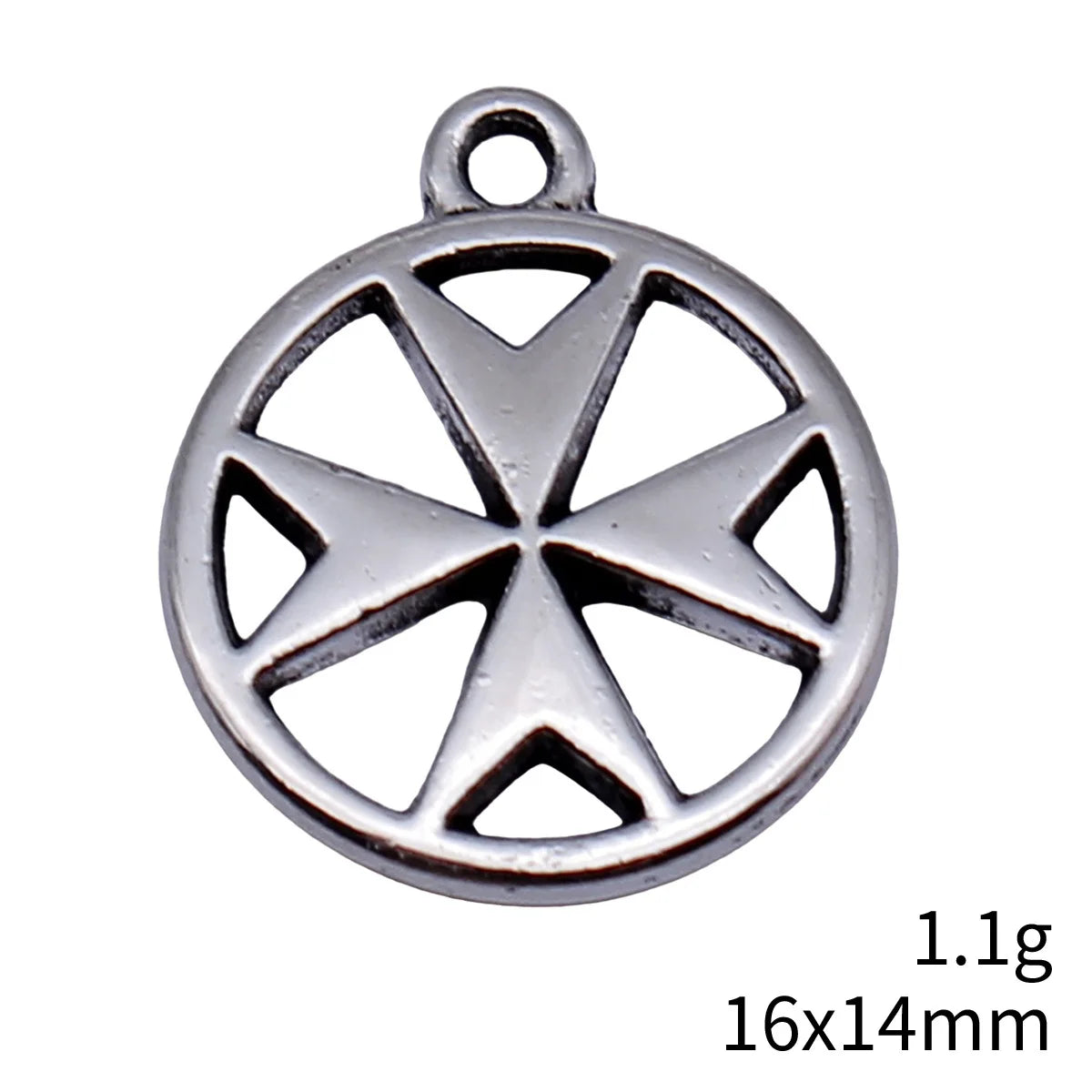 16x14mm 1.1g Antique Silver Zinc Alloy Malta Cross Charm Pendant for DIY Necklace Bracelet Jewelry