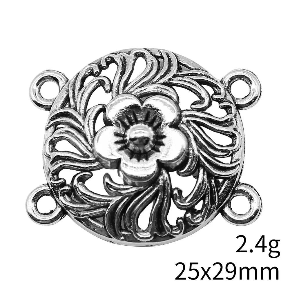 25x29mm 2.4g Multicolor Zinc Alloy Four Hole Body Chain Connector Charm for DIY Waist Chain Jewelry Making