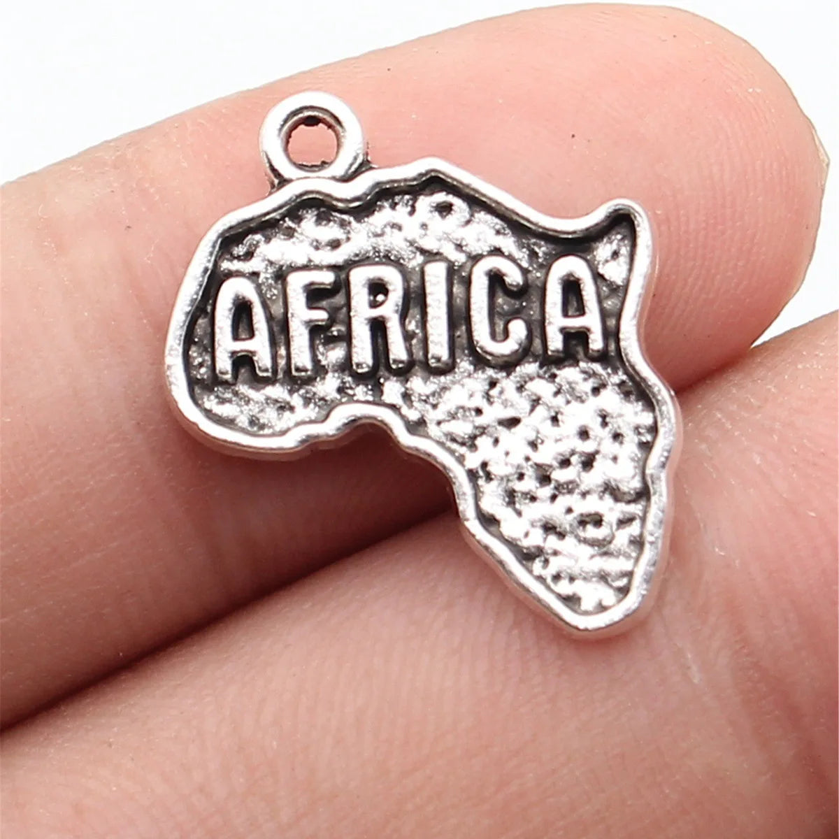 20x19mm 1.9g Antique Silver Zinc Alloy Africa Map Charm Pendant for DIY Necklace Bracelet Jewelry