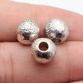11x11x9.5mm 3.1g Multicolor Zinc Alloy Textured Round Spacer Beads Loose Metal Beads for DIY Bracelet Making
