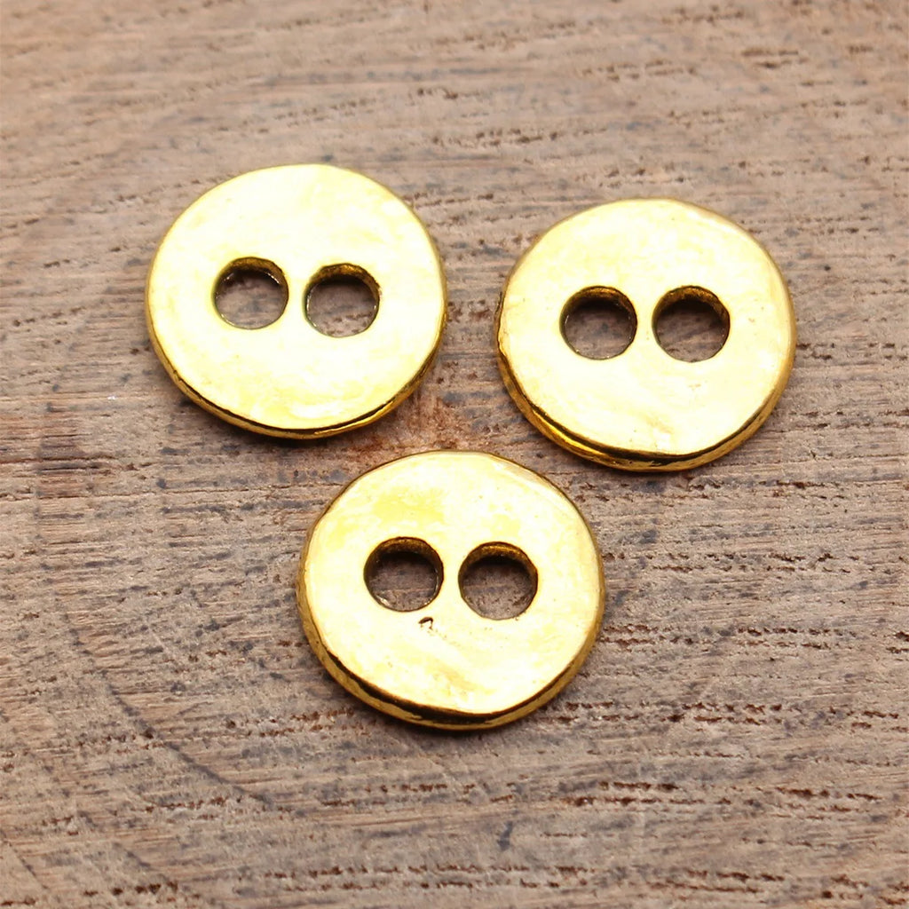 13x13x1.7mm 0.89g Multicolor Zinc Alloy Two Hole Button Connector Charm for DIY Bracelet Jewelry Making