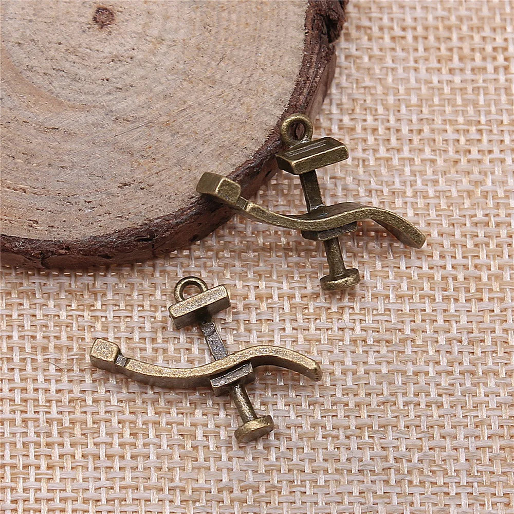 27x20mm 3g Antique Bronze Zinc Alloy Dentist Bed Charm Pendant for DIY Medical Theme Jewelry