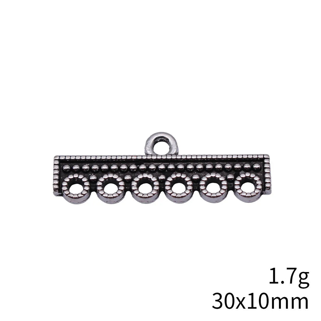 30x10mm 1.7g Antique Silver Zinc Alloy Long Bar Earring Connector Charms for DIY Earring Making