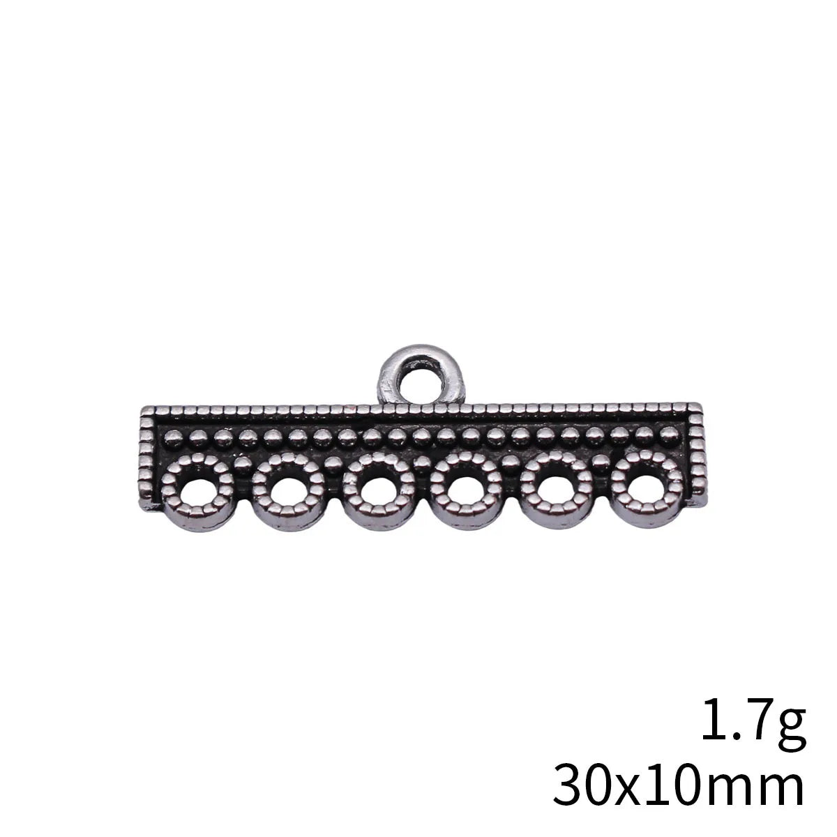 30x10mm 1.7g Antique Silver Zinc Alloy Long Bar Earring Connector Charms for DIY Earring Making