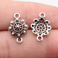19x12mm 0.73g Multi Color Zinc Alloy Radiating Hollow Flower Connector Charm for DIY Jewelry Making