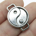 28x21mm 5.8g Antique Silver Zinc Alloy Tai Chi Connector Charm for DIY Bracelet Necklace Jewelry