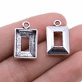 13x20mm 1.5g Antique Silver Zinc Alloy Rectangle Charm Pendant for DIY Necklace Bracelet Jewelry Making