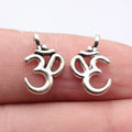 16x11mm 0.73g Antique Silver Zinc Alloy OM Yoga Symbol Side Charm Pendant for DIY Jewelry Making