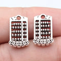 17x10mm 1.4g Antique Silver Zinc Alloy Chinese Coin Abacus Charm Pendant for DIY Jewelry Making