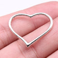 27x22mm 1.3g Antique Silver Zinc Alloy Heart Charm Pendant for Bracelet Necklace DIY Jewelry Making