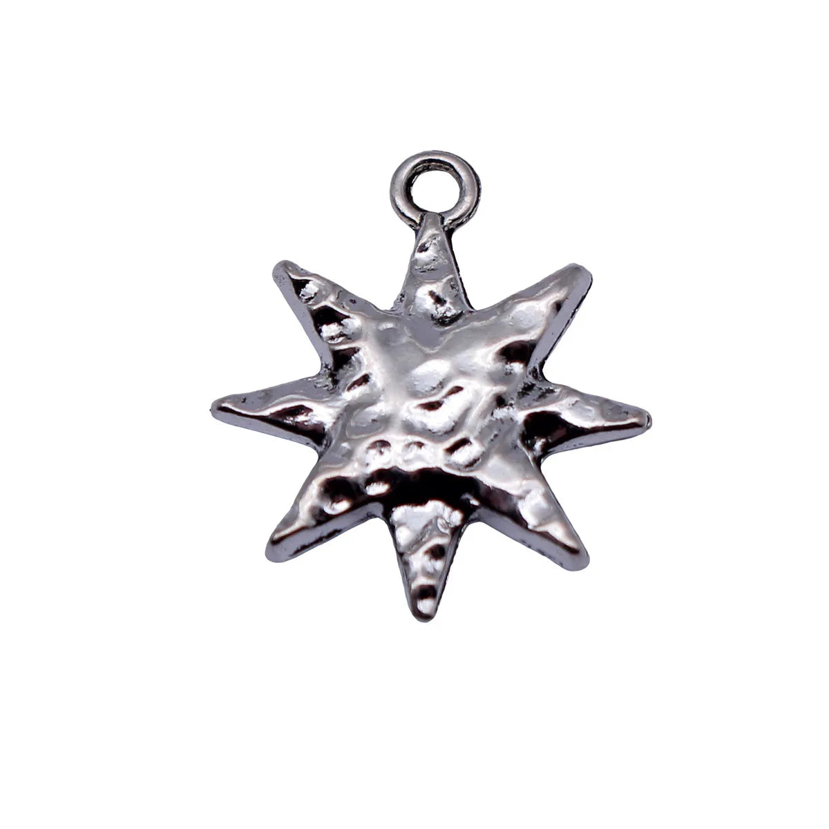 19x16mm 1.1g Antique Silver Zinc Alloy Eight Point Starburst Charm Pendant for DIY Necklace Jewelry