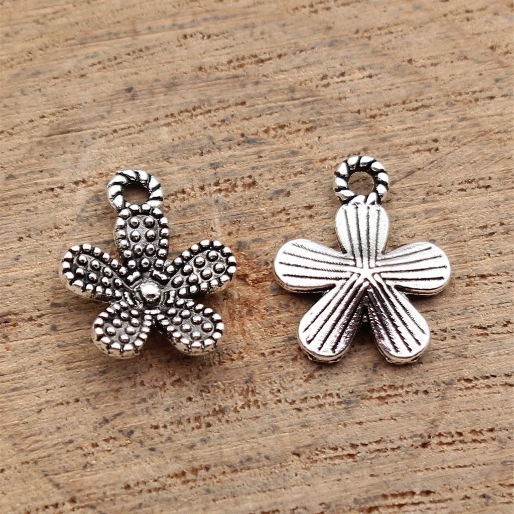 14x11mm 0.52g Multi Color Zinc Alloy Flower Charm Pendant for DIY Necklace Bracelet Jewelry Making