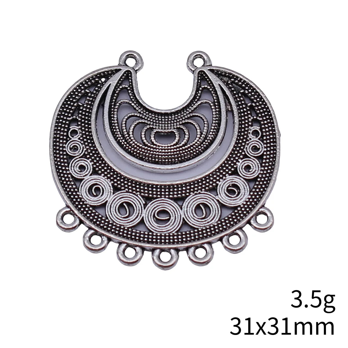 31x31mm 3.5g Multicolor Zinc Alloy Earring Connector Charm Jewelry Findings for DIY Earrings