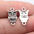 20x12mm 0.93g Antique Silver Zinc Alloy Owl Cat Connector Charm for DIY Bracelet Necklace Jewelry Making
