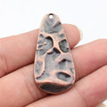 47x23mm 5.5g Multicolor Zinc Alloy Textured Teardrop Charm Pendant for DIY Necklace Jewelry Making