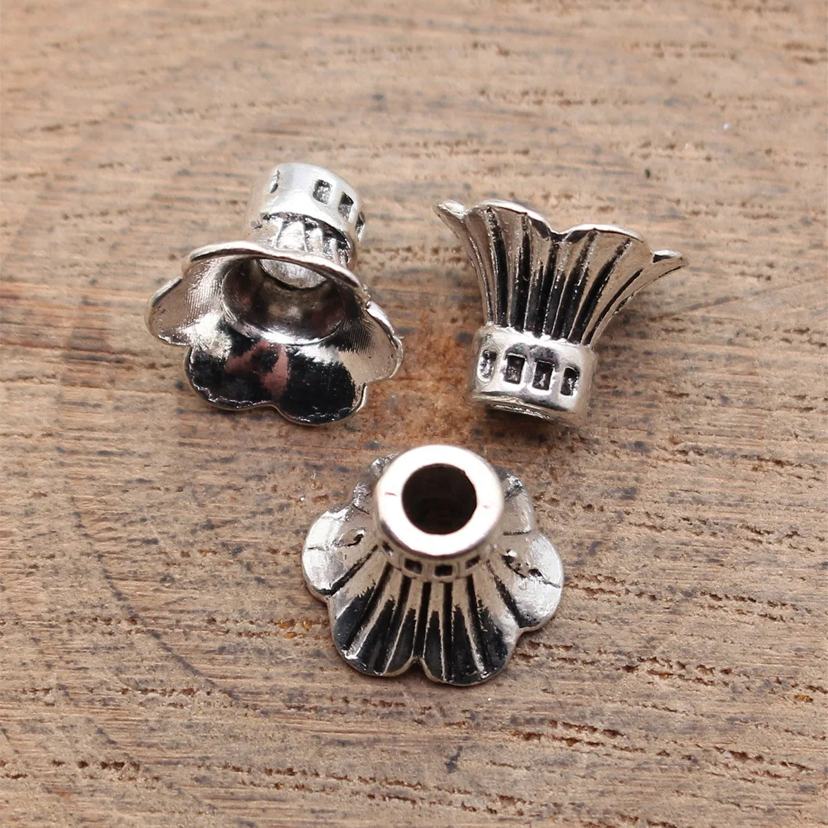 11x11x8.5mm 0.73g Multicolor Zinc Alloy Flower Bead Caps Jewelry Findings for DIY Beaded Jewelry Making