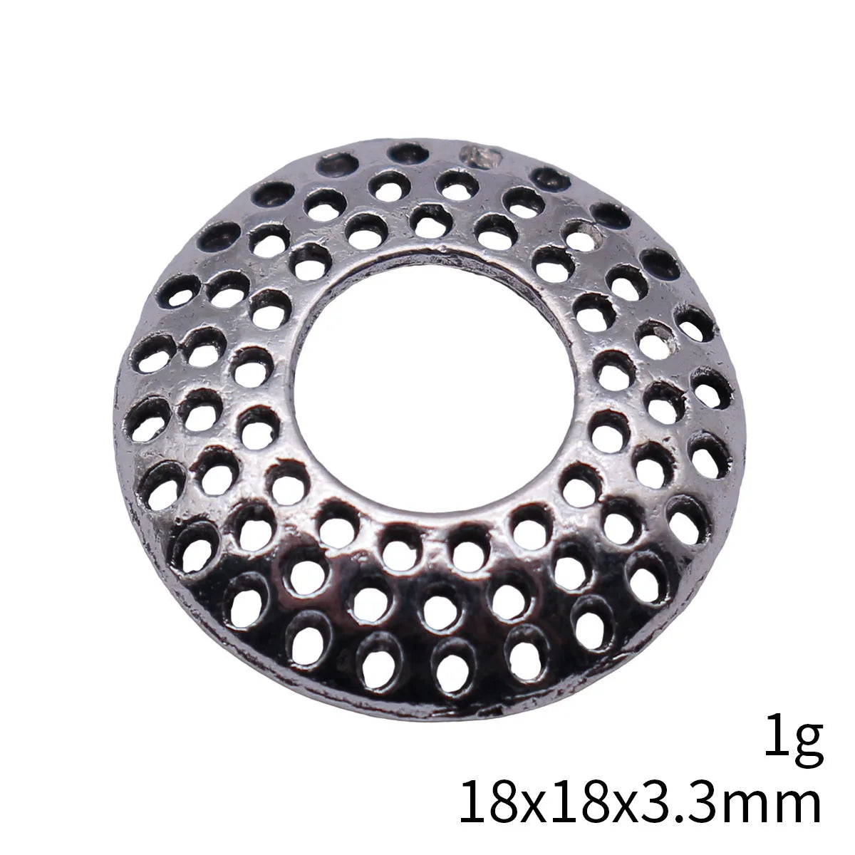 18x18x3.3mm 1g Antique Silver Zinc Alloy Pitted Flower Bead Cap Jewelry Findings for DIY Pendant Making