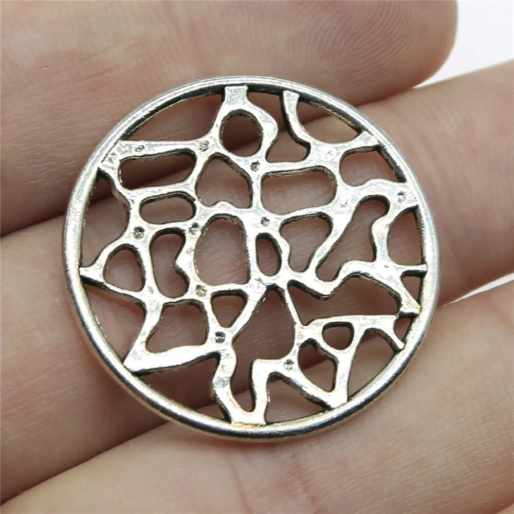 30x30mm 3.3g Multicolor Zinc Alloy Round Disc Charm Pendant for DIY Necklace Bracelet Jewelry