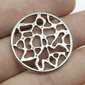 30x30mm 3.3g Multicolor Zinc Alloy Round Disc Charm Pendant for DIY Necklace Bracelet Jewelry