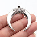 50x45mm 7.1g Multicolor Zinc Alloy Crescent Horn Charm Pendant for DIY Necklace Jewelry Making