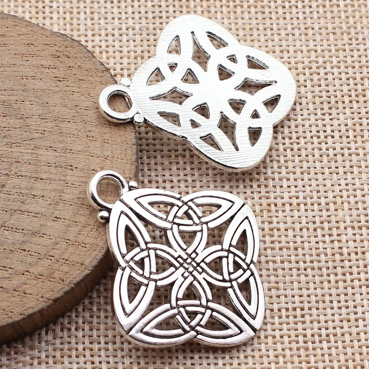 40x34mm 6.6g Multicolor Zinc Alloy Celtic Knot Charm Pendant for DIY Necklace Jewelry Making