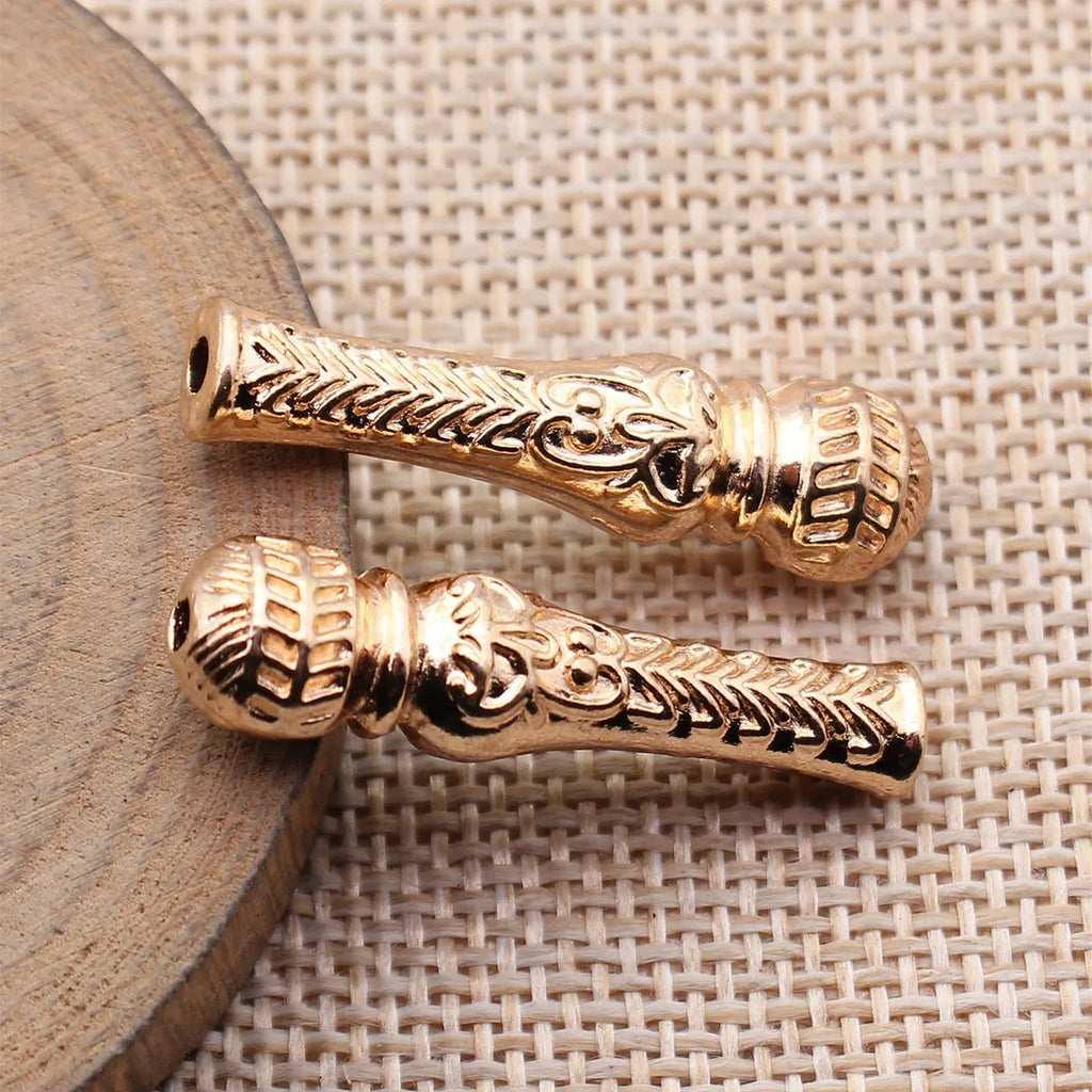 34x9x7.5mm 5.3g Multicolor Zinc Alloy Imam Prayer Loose Metal Beads for DIY Rosary Bracelet Jewelry Making