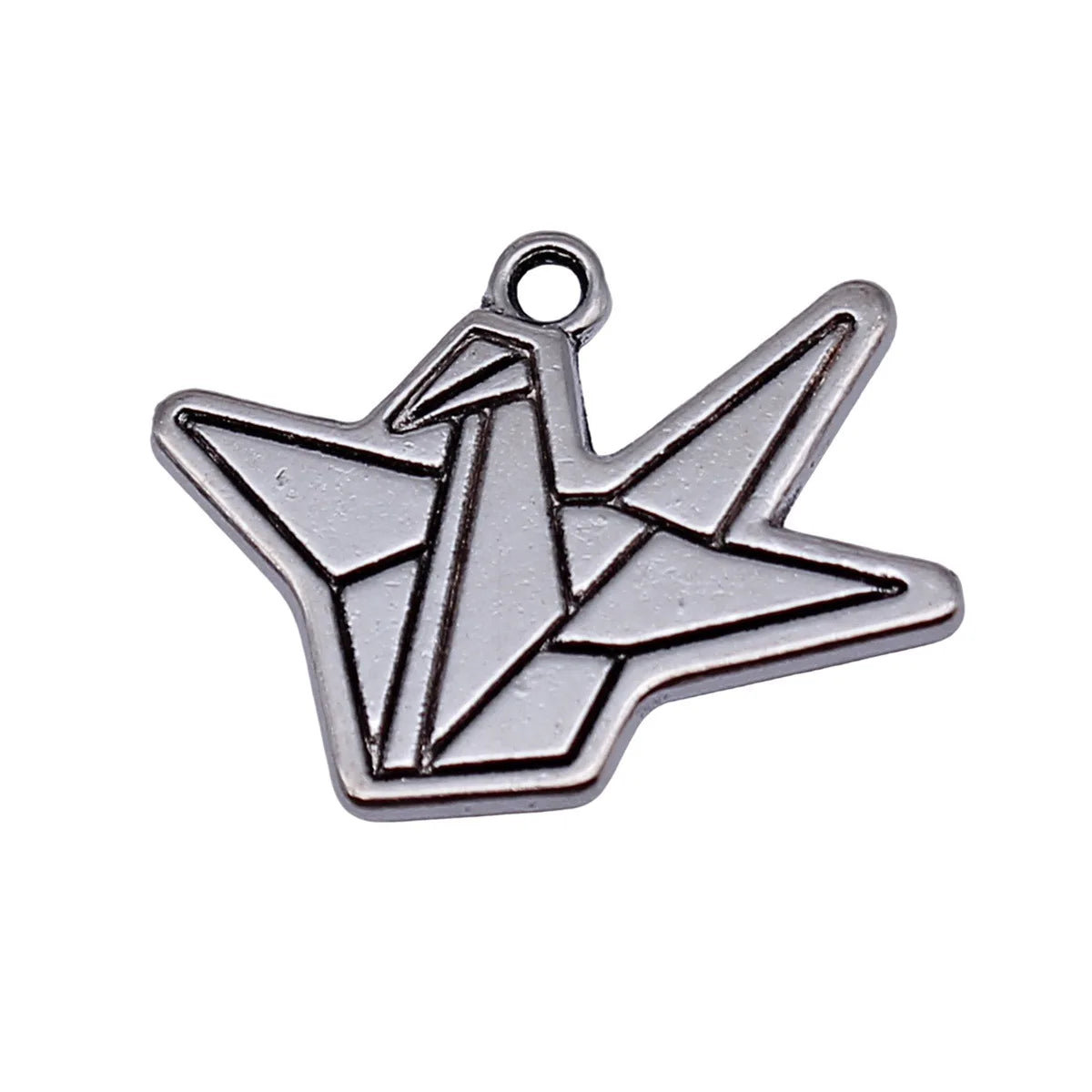 20x16mm 1.8g Antique Silver Zinc Alloy Origami Crane Charm Pendant for DIY Necklace Bracelet Making