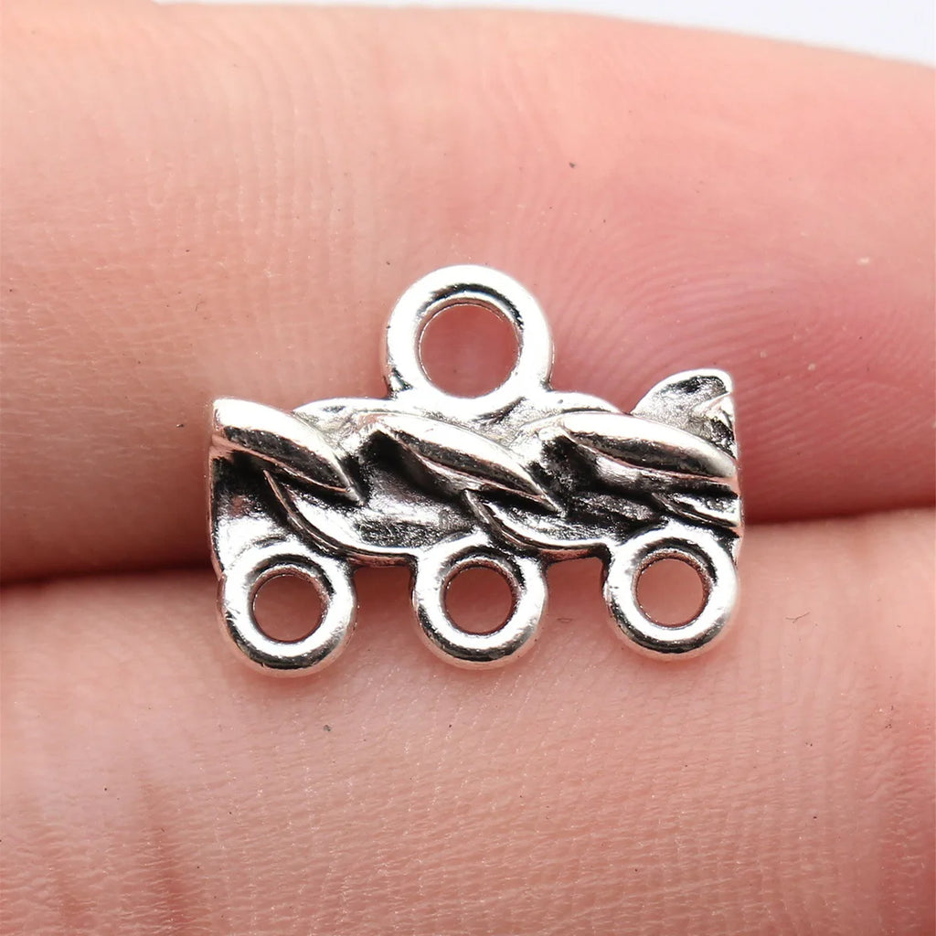 17x13mm 1.4g Antique Silver Zinc Alloy Earring Connector Charm Jewelry Findings for DIY Earrings