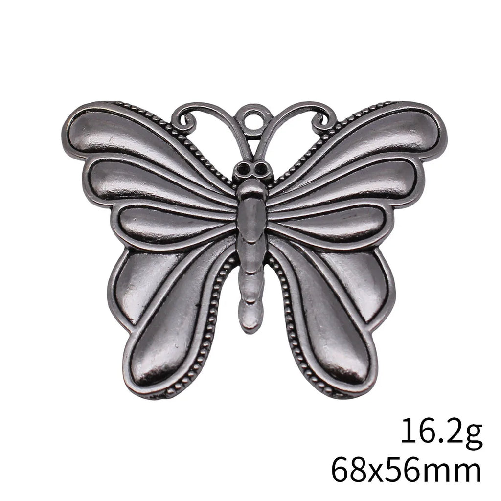 68x56mm 16.2g Multicolor Zinc Alloy Large Butterfly Charm Pendant for DIY Necklace Jewelry Making