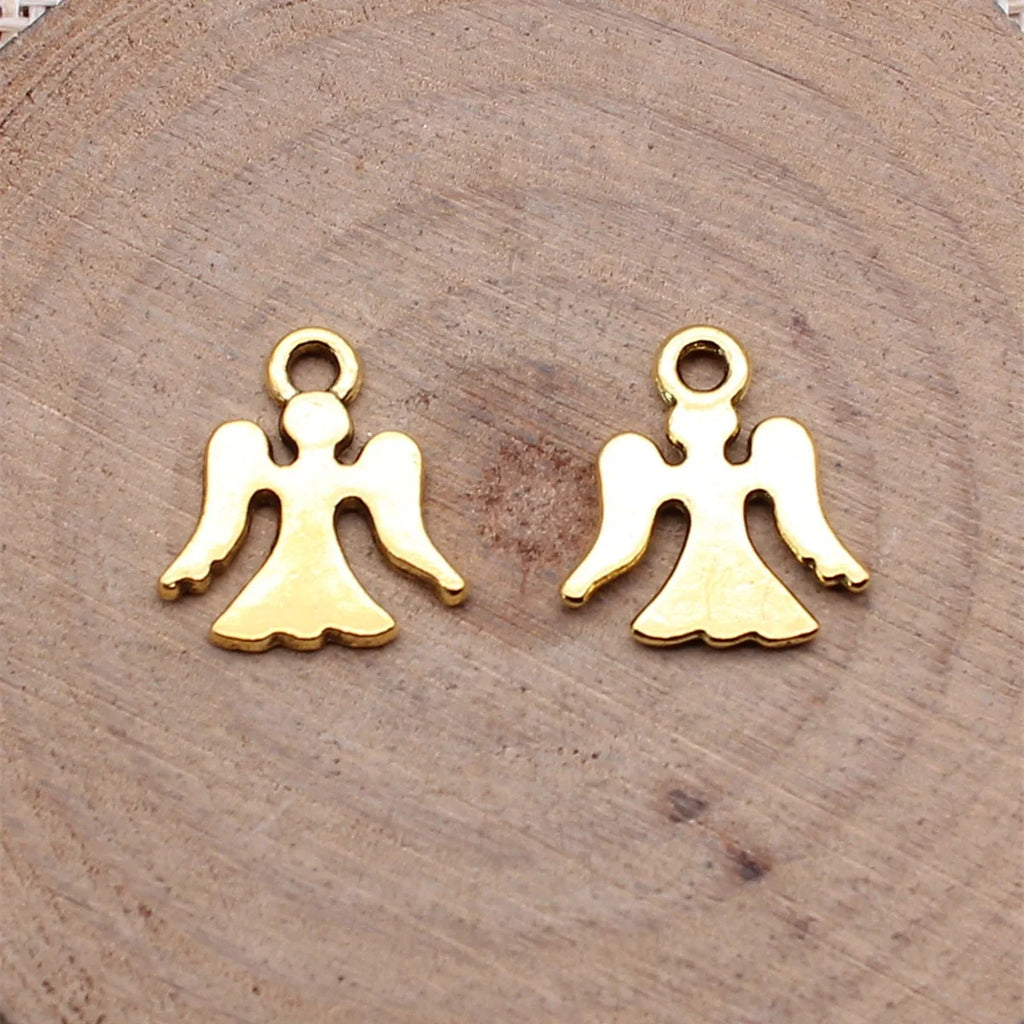 14x15mm 0.8g Multicolor Zinc Alloy Angel Charm Pendant for DIY Necklace Bracelet Jewelry Making