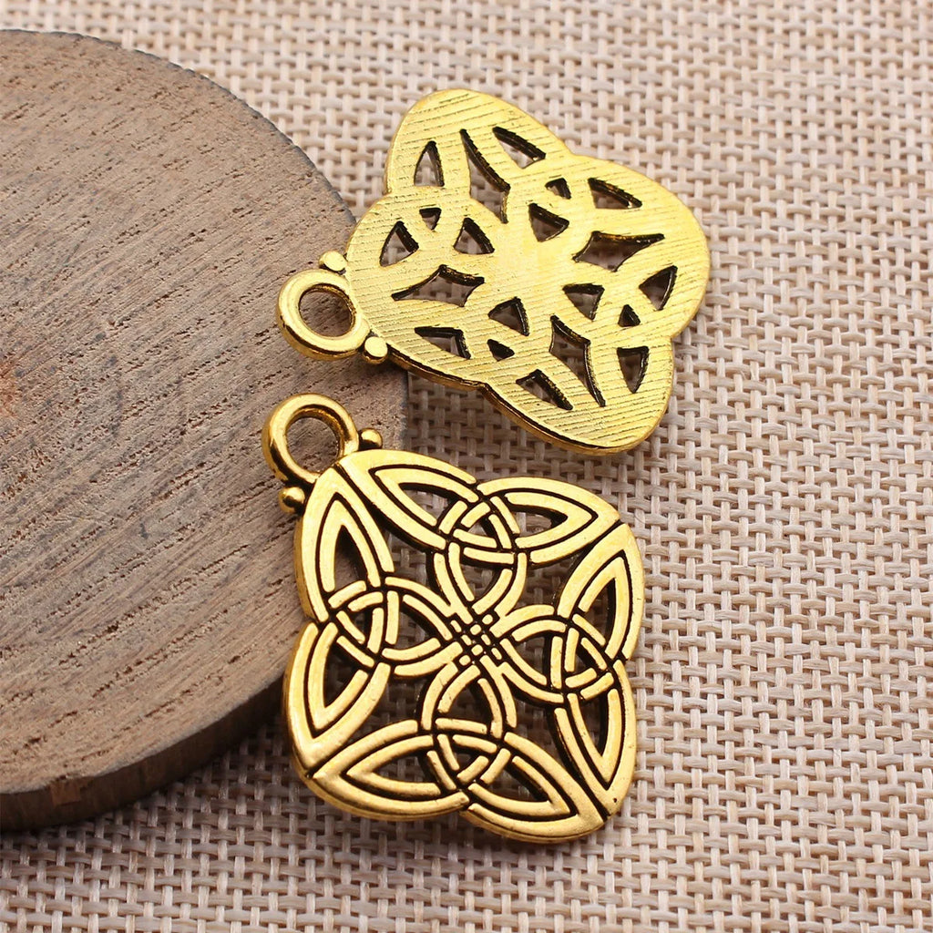 40x34mm 6.6g Multicolor Zinc Alloy Celtic Knot Charm Pendant for DIY Necklace Jewelry Making