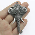 84x51mm 14.9g Multicolor Zinc Alloy Elephant Charm Pendant for Necklace Keychain Jewelry Making