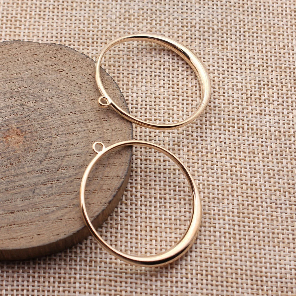 38x34mm 3g Multicolor Zinc Alloy Round Ring Charm Pendant for Earrings Necklace Jewelry Making