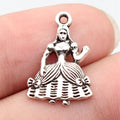 21x14mm 1.2g Multicolor Zinc Alloy Bow Dress Girl Butterfly Charm Pendant for Necklace Bracelet DIY Jewelry