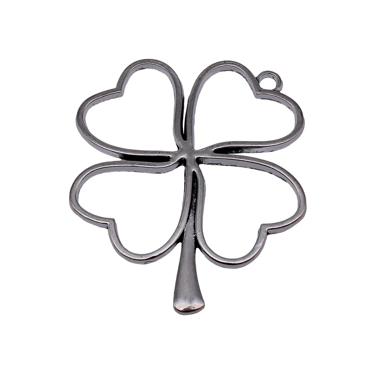 77x64mm 17.3g Antique Silver Zinc Alloy Large Hollow Four Leaf Clover Charm Pendant for DIY Jewelry