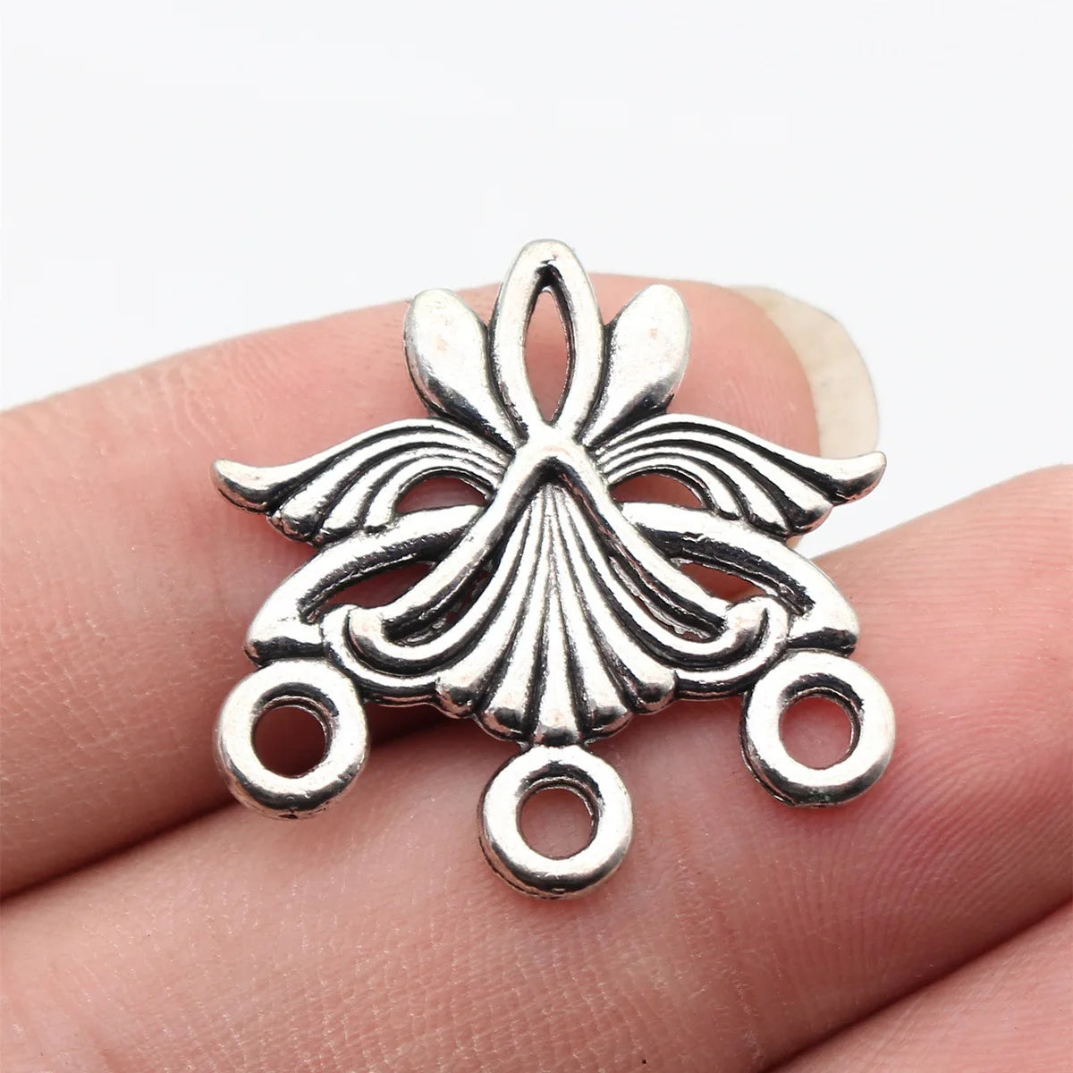 27x27mm 3.2g Multicolor Zinc Alloy Round Earring Connector Charm Findings for DIY Earrings Jewelry Making