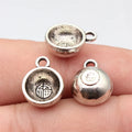 14x11x6mm 1.6g Multicolor Zinc Alloy Chinese Fu Bowl Charm Pendant for DIY Necklace Jewelry Making